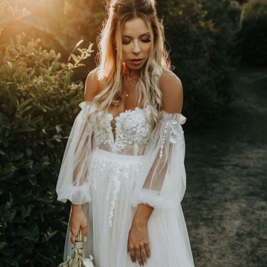 vestido de noiva casamento na praia