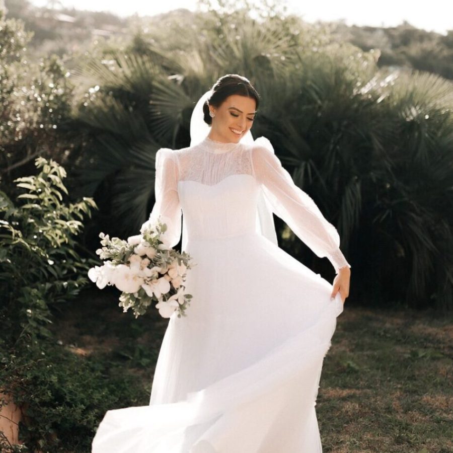 vestido de noiva casamento na praia